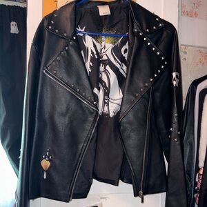 Disney Villains Evil Queen Studded Black Leather Jacket